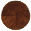 Bowery Hill Round Lamp Table with 1 Drawer in Distressed Clear Cherry