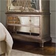 Bowery Hill Traditional 2 Drawer Mirrored Accent Chest in Silver