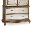 Bowery Hill Traditional 2 Drawer Mirrored Accent Chest in Silver