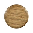 Bowery Hill Round Pedestal Table with Solid Wood Edge Top in Black