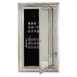 Bowery Hill Silver Wood Framed Floor Mirror with Jewelry Storage