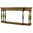 Bowery Hill 4 Drawer Wood Console Table in Drift Brown Finish