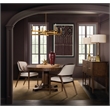 Bowery Hill Barrel Back Upholstered Dining Arm Chair in Beige Fabric