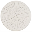 Bowery Hill Round Carved Resin Stump End Table in Creamy White