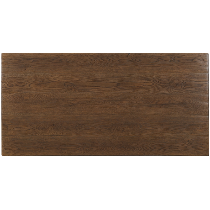Bowery Hill Rectangle Oak Cocktail Table in Worn Saddle Brown Wood