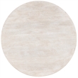 Bowery Hill Round Mango Wood Pedestal Dining Table in Cream White