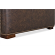 Bowery Hill 5 Seat Leather Sectional with 3 Power Recliners in Brown