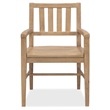 Bowery Hill Splatback Oak Dining Arm Chair in Buckboard Light Brown