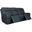 Bowery Hill Power Sofa with Power Headrest and Lumbar in Blue Leather