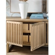 Bowery Hill 4 Door Entertainment Console in Desert Oak Natural Wood