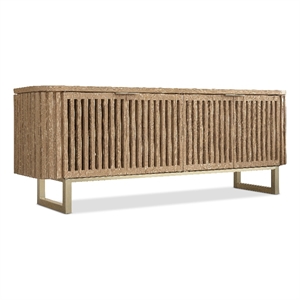 Bowery Hill 4 Door Entertainment Console in Desert Oak Natural Wood