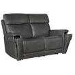 Bowery Hill Zero Gravity Power Loveseat with Power Headrest in Gray