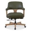Bowery Hill Executive Swivel Tilt Chair in Forest Green Leather