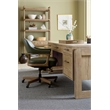 Bowery Hill Executive Swivel Tilt Chair in Forest Green Leather