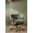 Bowery Hill Executive Swivel Tilt Chair in Forest Green Leather