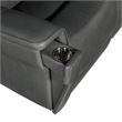 Bowery Hill Zero Gravity Power Sofa with Power Headrest in Gray Leather