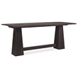 Bowery Hill Flip-Top Oak Console Table in Burnt Timber Black Wood