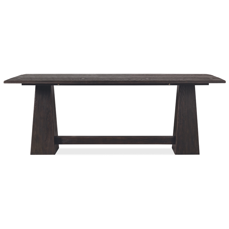 Bowery Hill Flip-Top Oak Console Table in Burnt Timber Black Wood