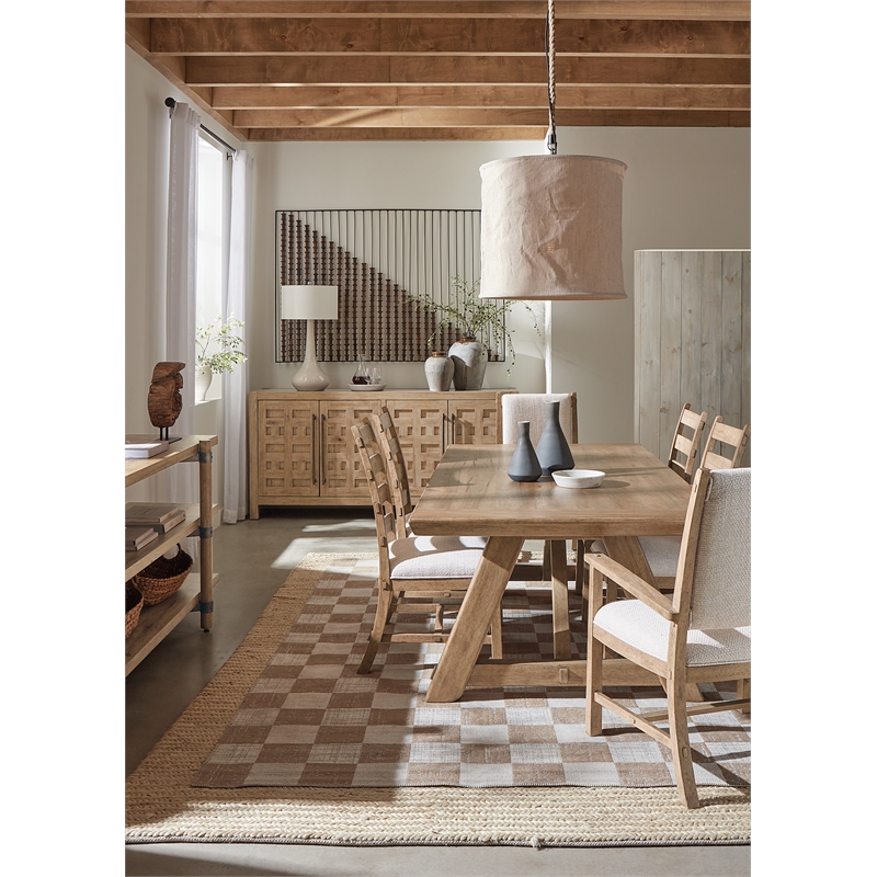Bowery Hill Pecky Hickory Ladderback Dining Side Chair in Light Finish