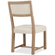 Bowery Hill Open Back Upholstered Dining Side Chair in Buckboard Oak