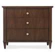 Bowery Hill 3 Drawer Nightstand with Charging Station in Dark Walnut