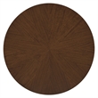 Bowery Hill Round 3 Post End Table in Classic Walnut Dark Natural Wood