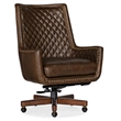 Bowery Hill Quilted Back Executive Swivel Tilt Chair with Nailheads