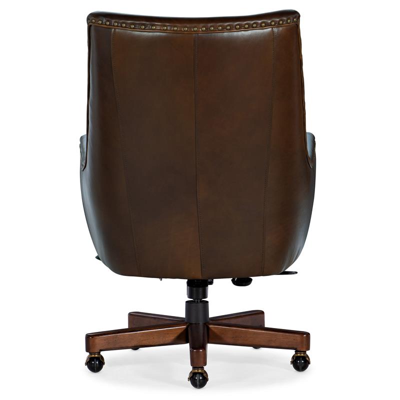 Bowery Hill Quilted Back Executive Swivel Tilt Chair with Nailheads