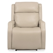 Bowery Hill Zero Gravity Power Recliner with Headrest in Beige Leather