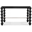 Bowery Hill Rectangle Gathering Desk in Charred Black Wood Finish