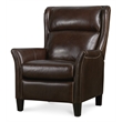 Bowery Hill Wingback Power Recliner with Headrest in Dark Roast Leather