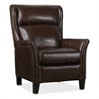 Bowery Hill Wingback Power Recliner with Headrest in Dark Roast Leather