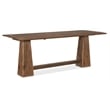 Bowery Hill Flip-Top Oak Console Table in Worn Saddle Brown Wood