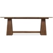 Bowery Hill Flip-Top Oak Console Table in Worn Saddle Brown Wood
