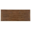 Bowery Hill Flip-Top Oak Console Table in Worn Saddle Brown Wood