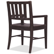 Bowery Hill Splatback Oak Dining Arm Chair in Burnt Timber Black