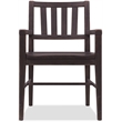 Bowery Hill Splatback Oak Dining Arm Chair in Burnt Timber Black