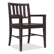 Bowery Hill Splatback Oak Dining Arm Chair in Burnt Timber Black