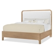 Bowery Hill California King Panel Bed in Sunbleached Beige Leather