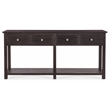 Bowery Hill 4 Drawer Sideboard Base in Burnt Timber Black Wood