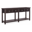 Bowery Hill 4 Drawer Sideboard Base in Burnt Timber Black Wood