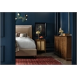 Bowery Hill 2 Door Cane Front Nightstand in Mottled Amber Medium Wood