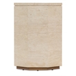 Bowery Hill Octagon 8 Sided Spot Table in Cream Colored Marble