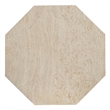 Bowery Hill Octagon 8 Sided Spot Table in Cream Colored Marble