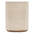 Bowery Hill Octagon 8 Sided Spot Table in Cream Colored Marble