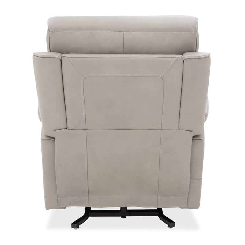 Bowery Hill Power Lift Recliner Chair with Headrest in Gray Leather