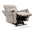 Bowery Hill Power Lift Recliner Chair with Headrest in Gray Leather