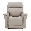 Bowery Hill Power Lift Recliner Chair with Headrest in Gray Leather