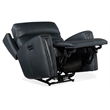 Bowery Hill Zero Gravity Power Recliner with Headrest in Blue Leather