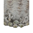 Bowery Hill Coastal Clam Shell Planter in Weathered Gray Terracotta